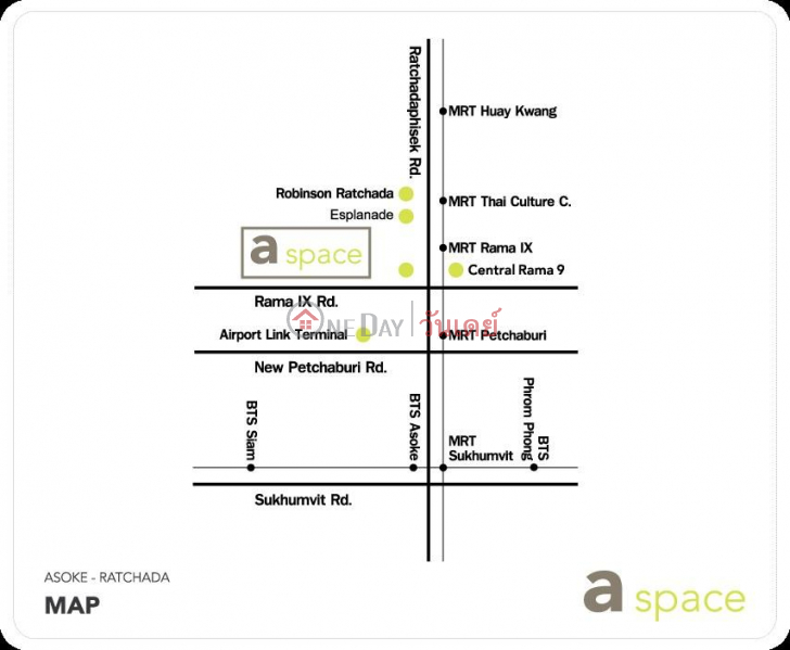 ให้เช่าคอนโด Aspace​ Asoke-Ratchada​ (ABC) (ชั้น 3) เฟอร์นิเจอร์ครบ รายการเช่า