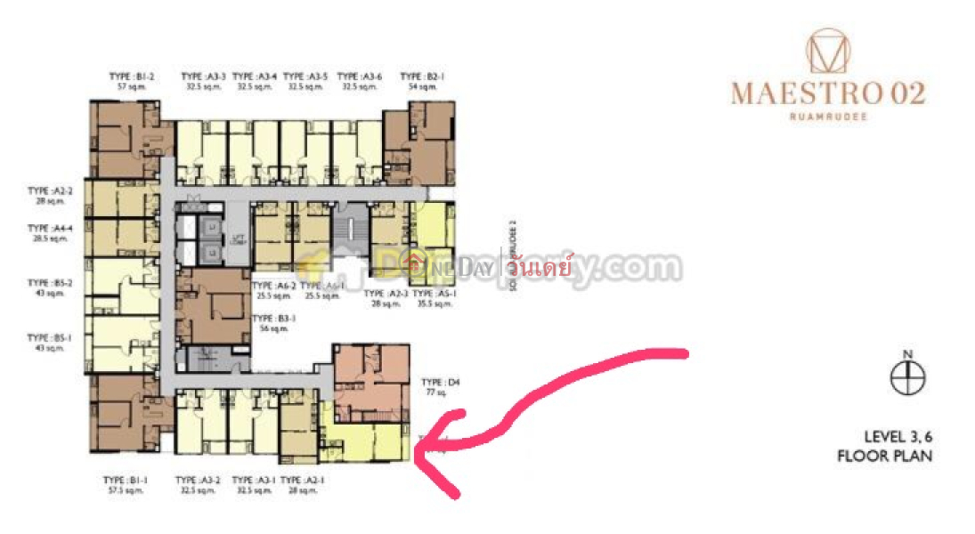 Condo for Rent: Maestro 02 Ruamrudee, 40 m², 1 bedroom(s) Rental Listings