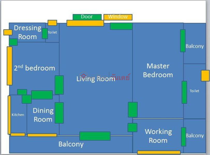 Condo for Rent: The Waterford Park Sukhumvit 53, 193 m², 2 bedroom(s) Rental Listings