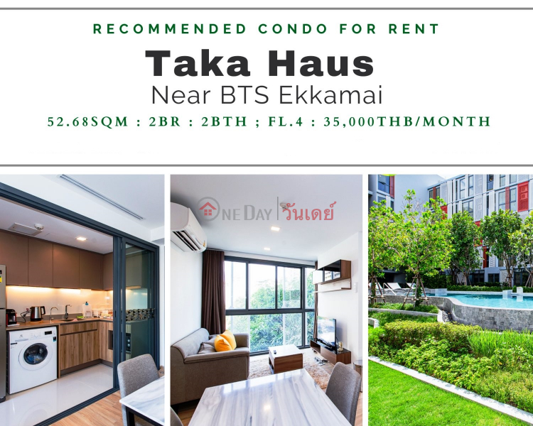 TAKA HAUS by Sansiri in Soi Ekkamai (Sukhumvit 63) รายการเช่า