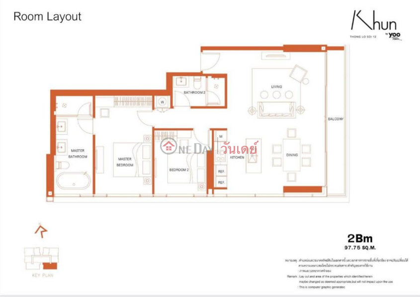 Property Search Thailand | OneDay | Residential Rental Listings | Condo for Rent: KHUN by YOO inspired by Starck, 98 m², 2 bedroom(s)