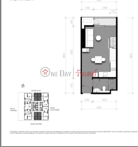 คอนโด สำหรับ ขาย: The Lofts Silom, 46 ตร.ม., 1 ห้องนอน - OneDay_0