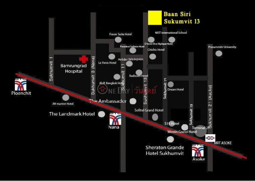 ค้นหาอสังหาริมทรัพย์ในประเทศไทย | OneDay | ที่อยู่อาศัย | รายการเช่า | Baan Siri 13 Condo BTS Nana