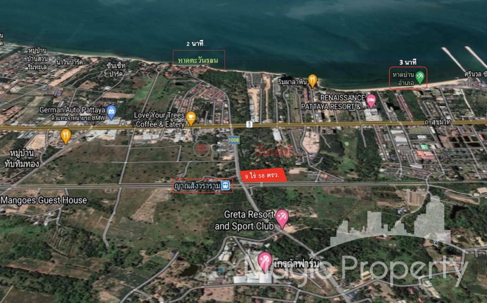 9 Rai Land For Sale Near Yansangwararam Temple, Sattahip, Chon Buri Sales Listings