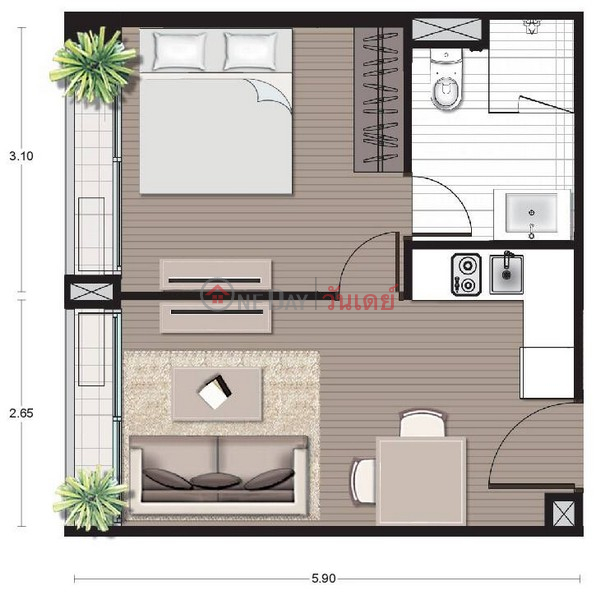 Condo for Rent: Noble Revolve Silom, 35 m², 1 bedroom(s) Rental Listings