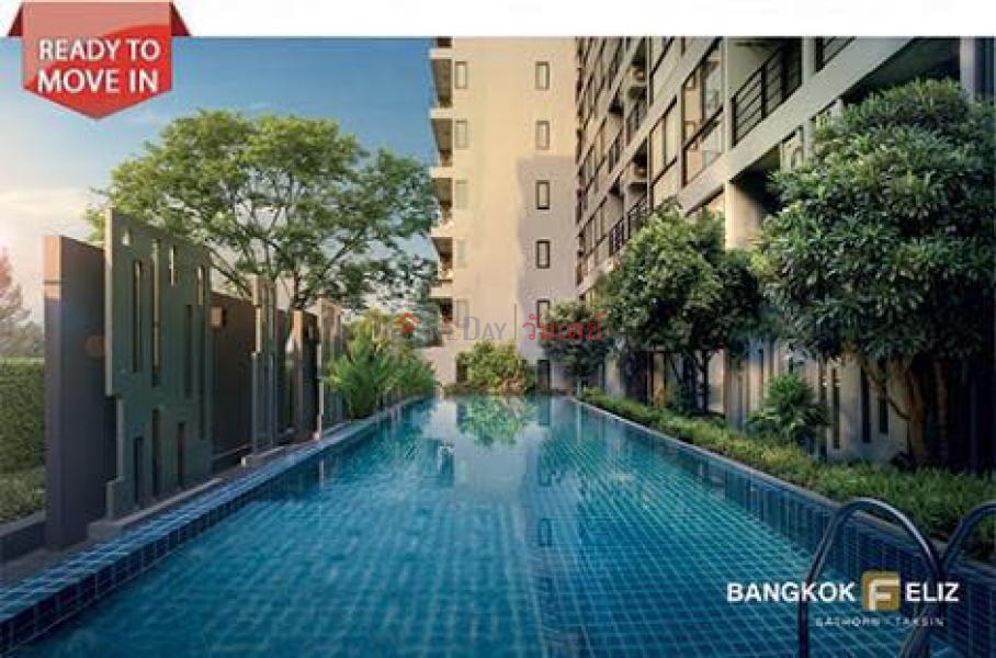 คอนโด สำหรับ เช่า: Bangkok Feliz Sathorn - Taksin, 46 ตร.ม., 2 ห้องนอน ประเทศไทย เช่า | ฿ 23,000/ เดือน