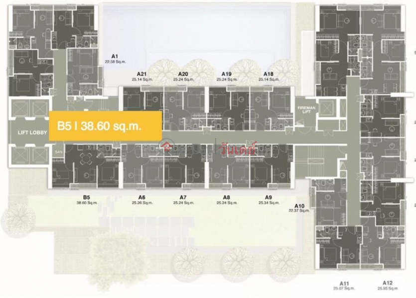 ฿ 25,000/ เดือน, ให้เช่า : โนเบิล รีวอลฟ์ รัชดา 2 (ชั้น 7)