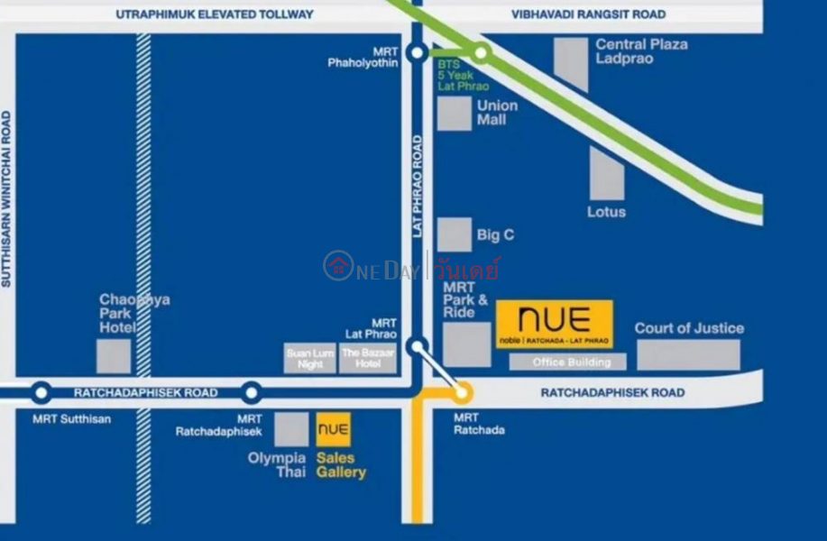 ให้เช่าคอนโด NUE NOBLE รัชดา-ลาดพร้าว (ชั้น 10) ใกล้ MRT ลาดพร้าว รายการเช่า