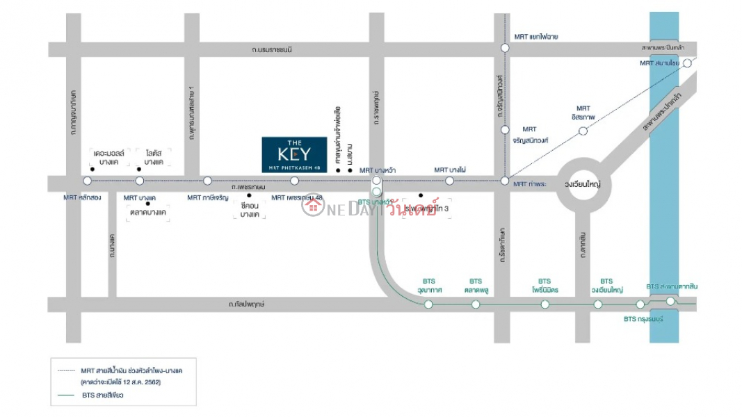 ฿ 15,000/ เดือน ให้เช่าคอนโด The Key MRT เพชรเกษม 48 (ชั้น 7)