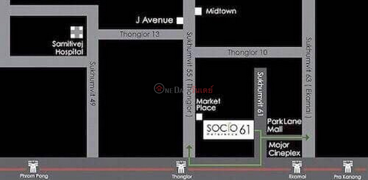 คอนโด สำหรับ เช่า: SOCIO Reference 61, 43 ตร.ม., 1 ห้องนอน, ประเทศไทย | เช่า ฿ 23,000/ เดือน