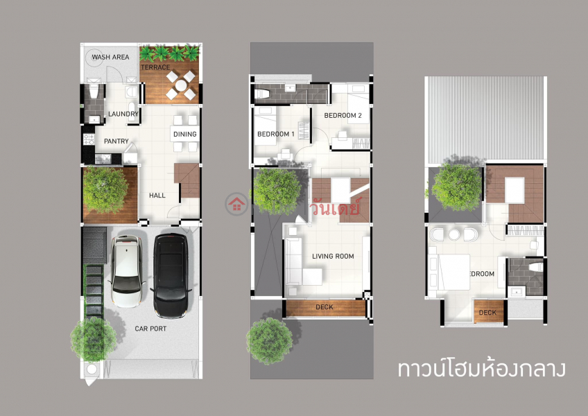 3-story townhouse for urgent sale, Thailand Sales | ฿ 2.7Million