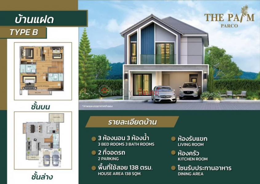 ค้นหาอสังหาริมทรัพย์ในประเทศไทย | OneDay | ที่อยู่อาศัย รายการขาย, THE PALM PARCO