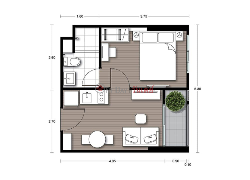 คอนโด สำหรับ ขาย: Nue Noble Ratchada-lat Phrao, 26 ตร.ม., 1 ห้องนอน รายการขาย