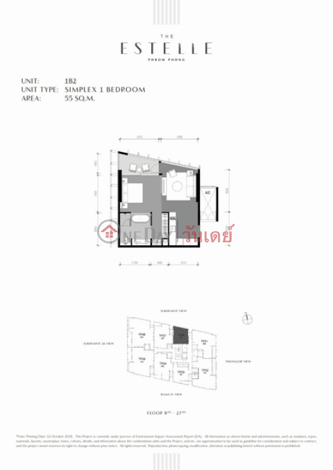 Condo for Sale: The Estelle Phrom Phong, 56 m², 1 bedroom(s) - OneDay_0