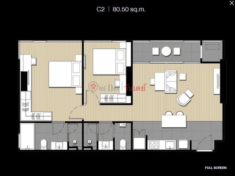 Property Search Thailand | OneDay | Residential Rental Listings Condo for Rent: IDEO Mobi Sukhumvit 66, 81 m², 2 bedroom(s)