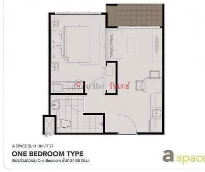 Condo for rent: A Space ME Sukhumvit 77 (3rd floor),garden view, fully furnished Rental Listings