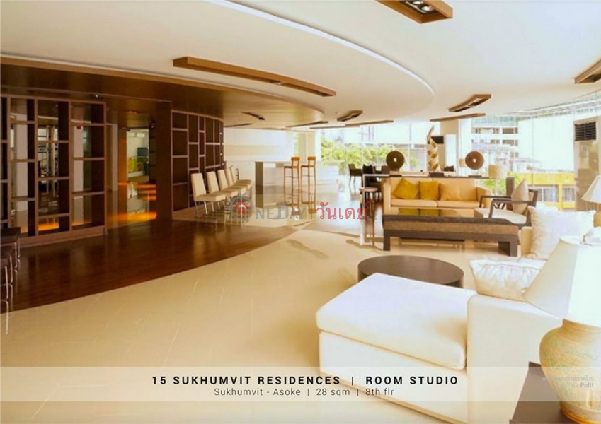 คอนโด สำหรับ เช่า: 15 Sukhumvit Residences, 28 ตร.ม., 1 ห้องนอน | ประเทศไทย, เช่า, ฿ 19,000/ เดือน